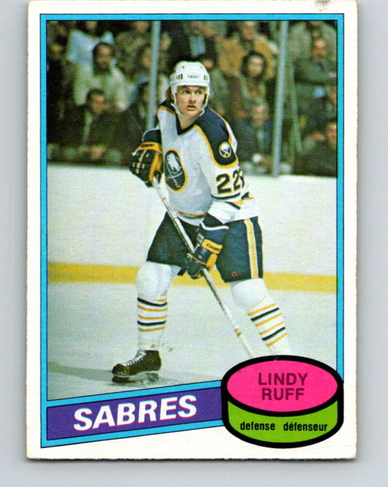 1980-81 O-Pee-Chee #319 Lindy Ruff  RC Rookie Buffalo Sabres  V11545