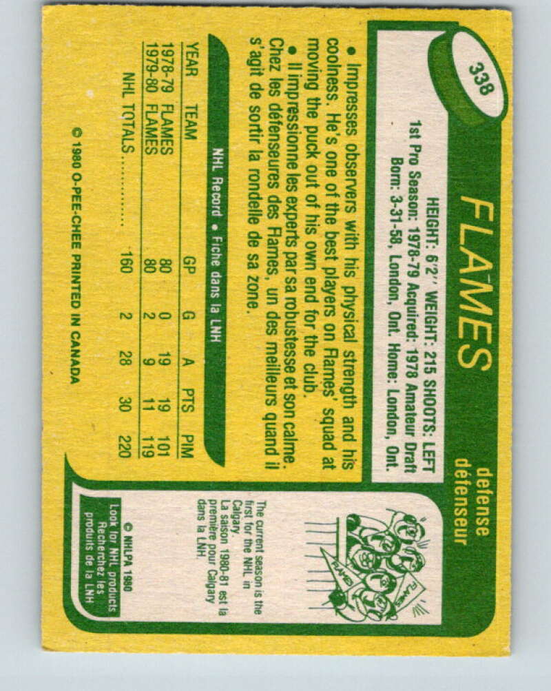 1980-81 O-Pee-Chee #338 Brad Marsh  RC Rookie Calgary Flames  V11548