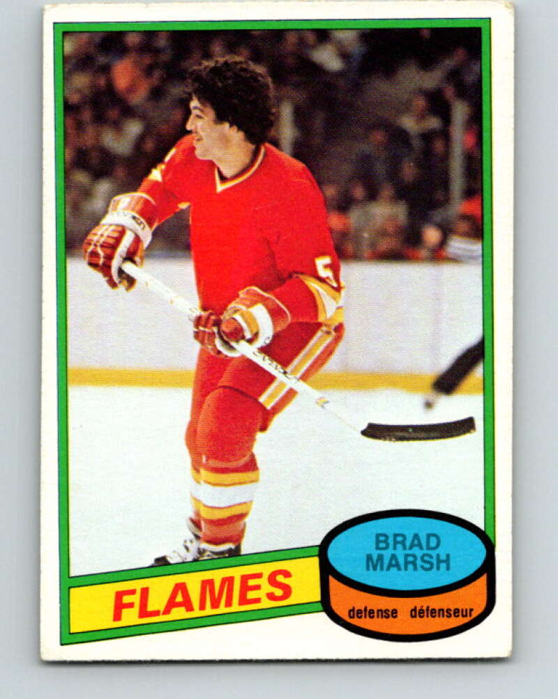 1980-81 O-Pee-Chee #338 Brad Marsh  RC Rookie Calgary Flames  V11551