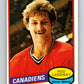 1980-81 O-Pee-Chee #344 Rod Langway  RC Rookie Montreal Canadiens  V11555