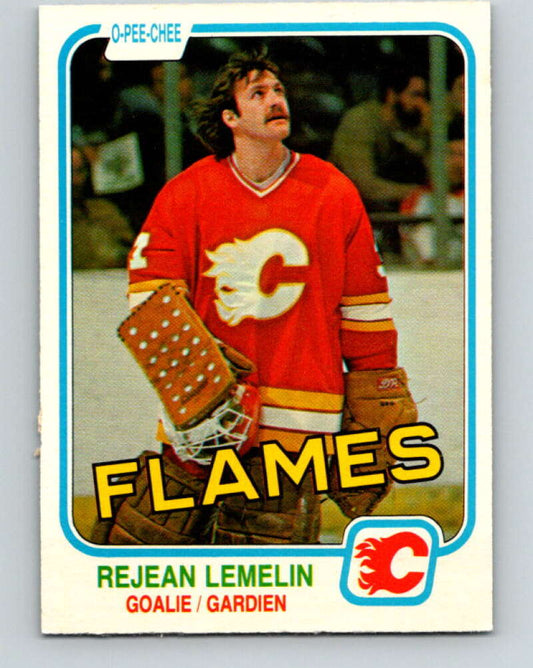 1981-82 O-Pee-Chee #44 Reggie Lemelin  RC Rookie Calgary Flames  V11614