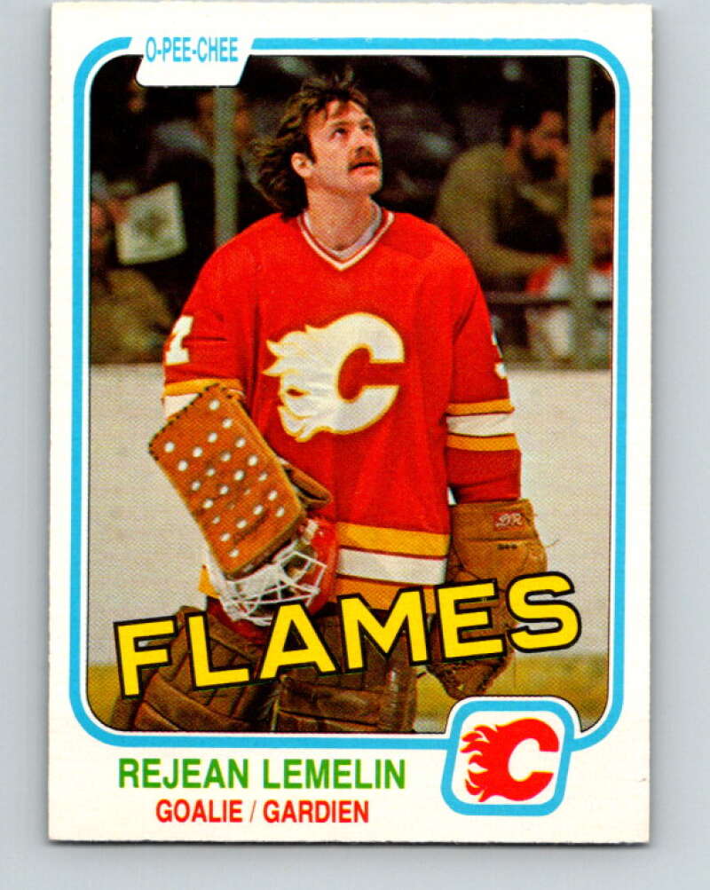 1981-82 O-Pee-Chee #44 Reggie Lemelin  RC Rookie Calgary Flames  V11616