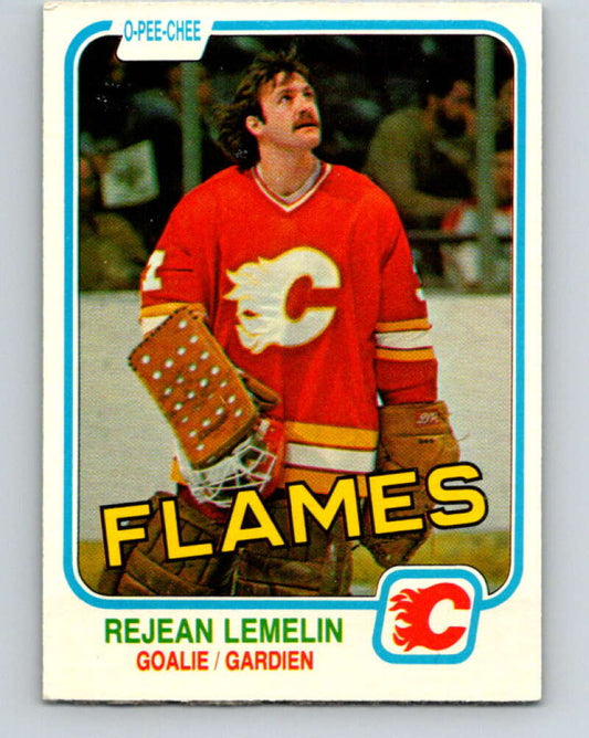 1981-82 O-Pee-Chee #44 Reggie Lemelin  RC Rookie Calgary Flames  V11617