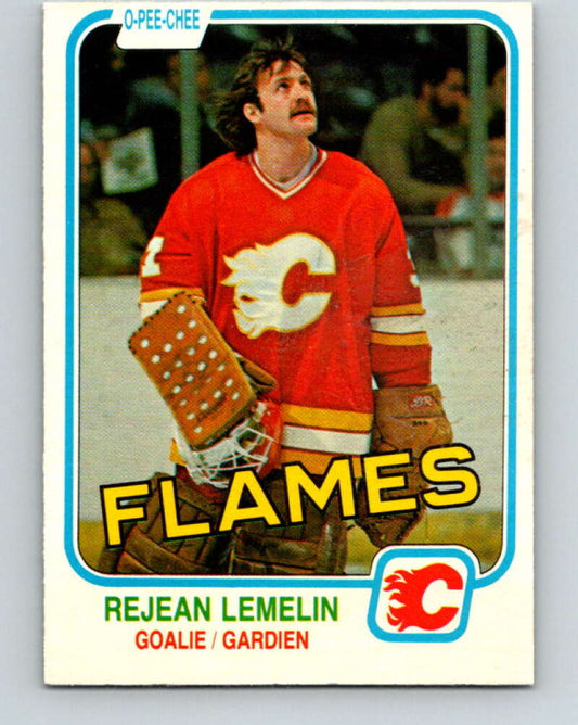 1981-82 O-Pee-Chee #44 Reggie Lemelin  RC Rookie Calgary Flames  V11618