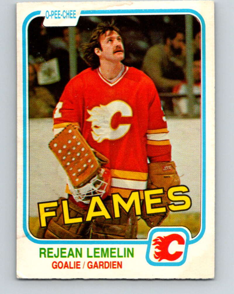 1981-82 O-Pee-Chee #44 Reggie Lemelin  RC Rookie Calgary Flames  V11619