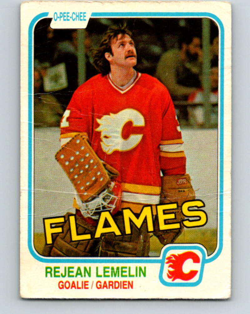 1981-82 O-Pee-Chee #44 Reggie Lemelin  RC Rookie Calgary Flames  V11620