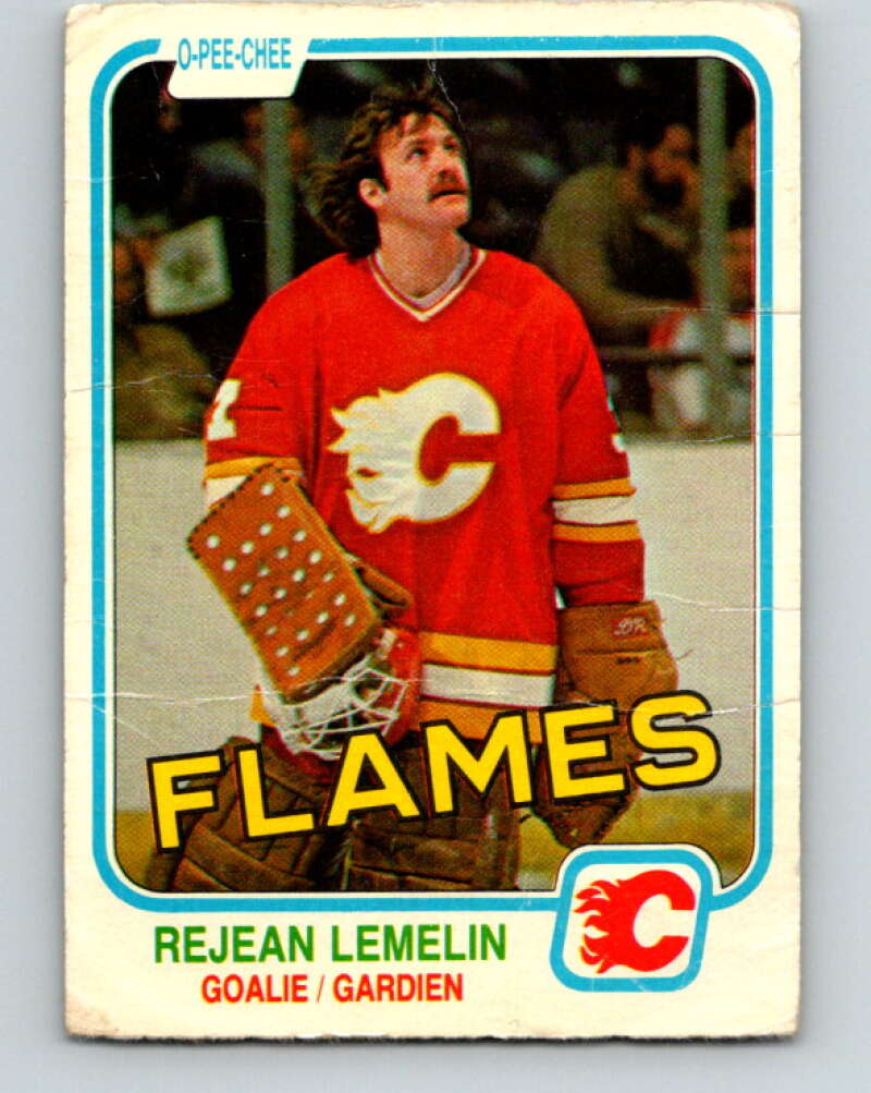 1981-82 O-Pee-Chee #44 Reggie Lemelin  RC Rookie Calgary Flames  V11621