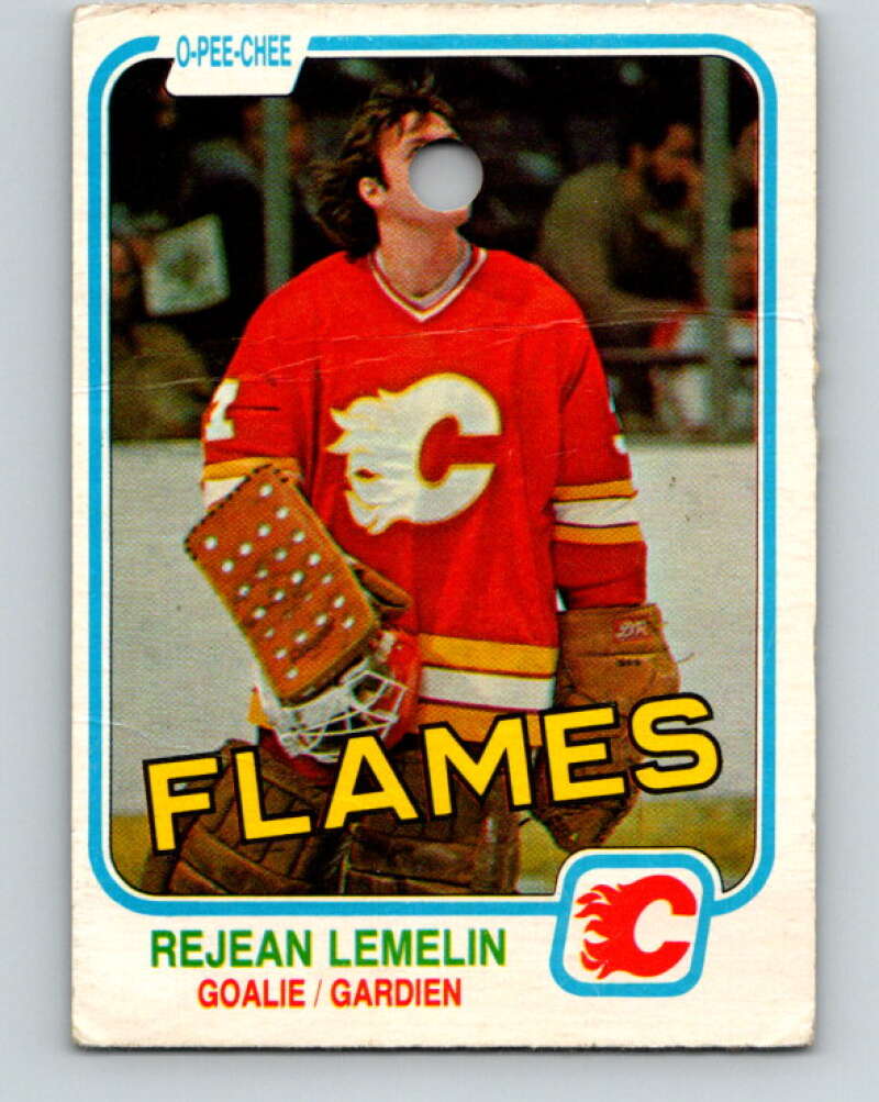 1981-82 O-Pee-Chee #44 Reggie Lemelin  RC Rookie Calgary Flames  V11622