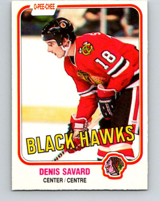 1981-82 O-Pee-Chee #63 Denis Savard  RC Rookie  Blackhawks  V11623