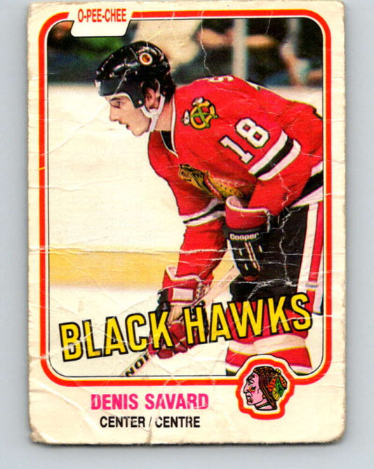 1981-82 O-Pee-Chee #63 Denis Savard  RC Rookie  Blackhawks  V11626