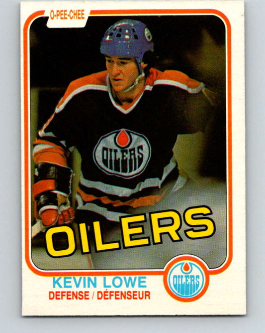 1981-82 O-Pee-Chee #117 Kevin Lowe  RC Rookie Edmonton Oilers  V11642