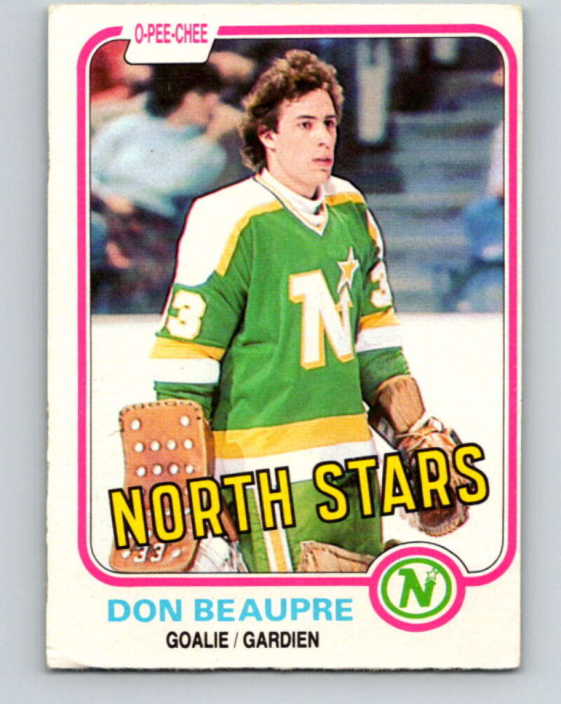 1981-82 O-Pee-Chee #159 Don Beaupre  RC Rookie North Stars   V11668