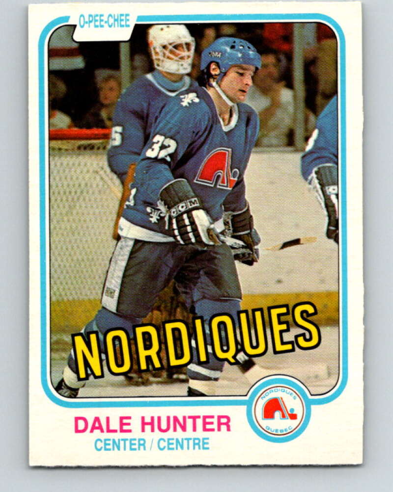 1981-82 O-Pee-Chee #277 Dale Hunter  RC Rookie Quebec Nordiques  V11691