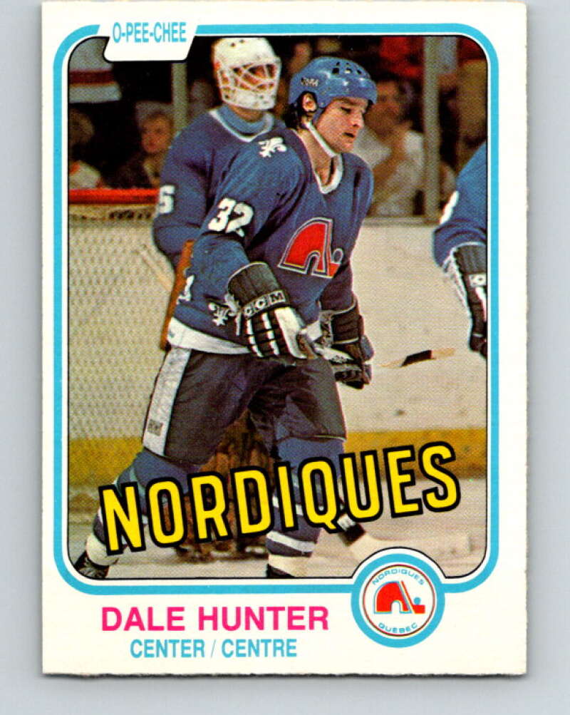 1981-82 O-Pee-Chee #277 Dale Hunter  RC Rookie Quebec Nordiques  V11693