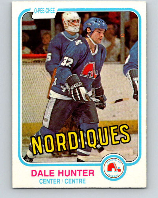 1981-82 O-Pee-Chee #277 Dale Hunter  RC Rookie Quebec Nordiques  V11694