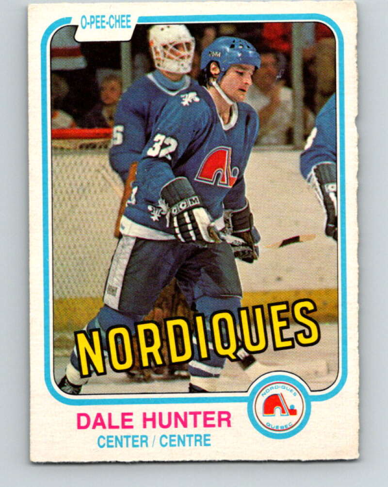 1981-82 O-Pee-Chee #277 Dale Hunter  RC Rookie Quebec Nordiques  V11695