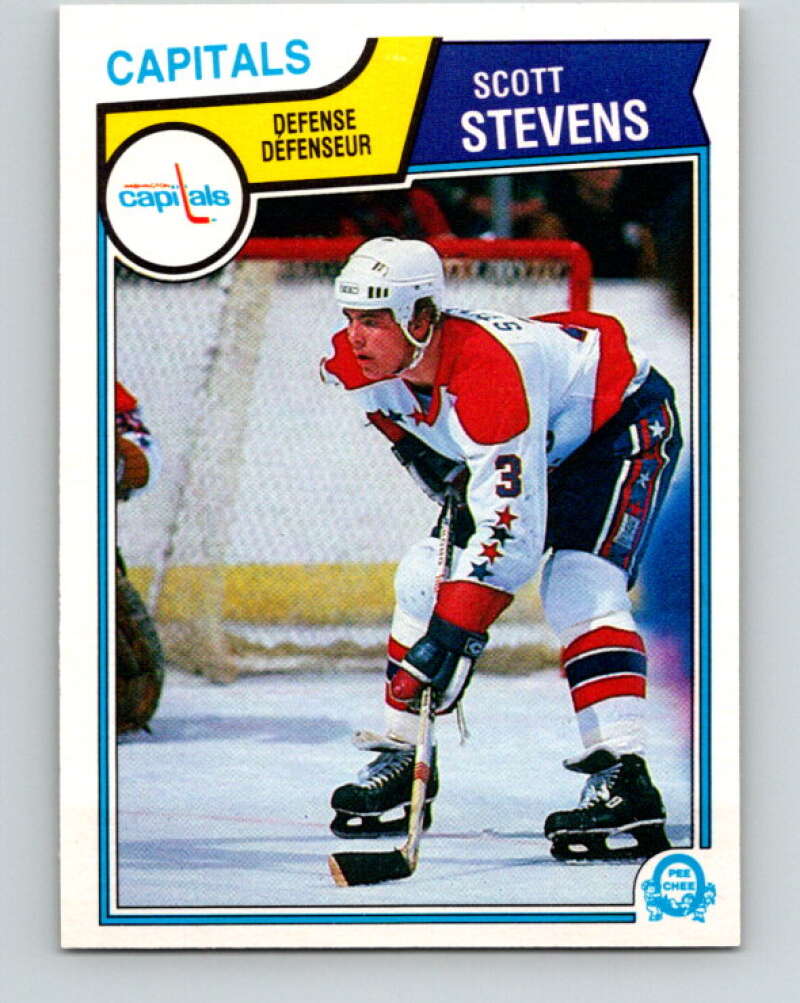 1983-84 O-Pee-Chee #376 Scott Stevens  RC Rookie Washington Capitals  V11726