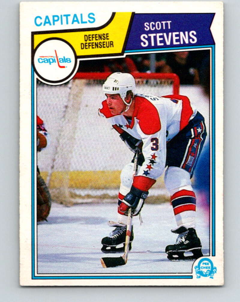 1983-84 O-Pee-Chee #376 Scott Stevens  RC Rookie Washington Capitals  V11732