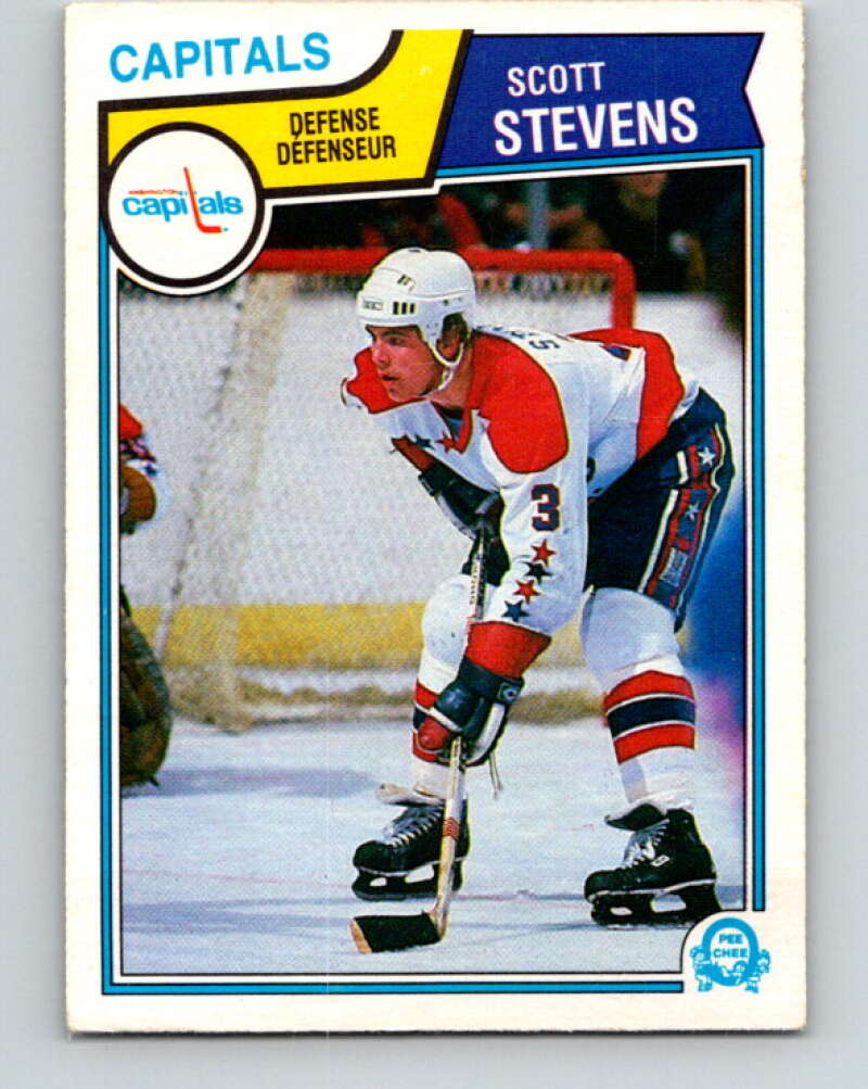 1983-84 O-Pee-Chee #376 Scott Stevens  RC Rookie Washington Capitals  V11733