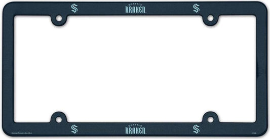 Seattle Kraken NHL Plastic Full Colour License Plate Frame 6"x12"