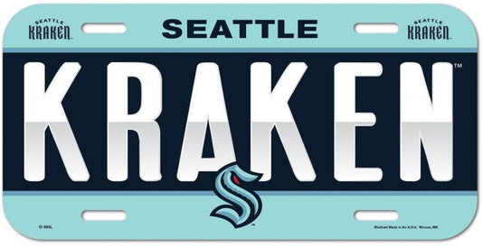 Seattle Kraken Durable Plastic Wincraft License Plate NHL 6"x12"
