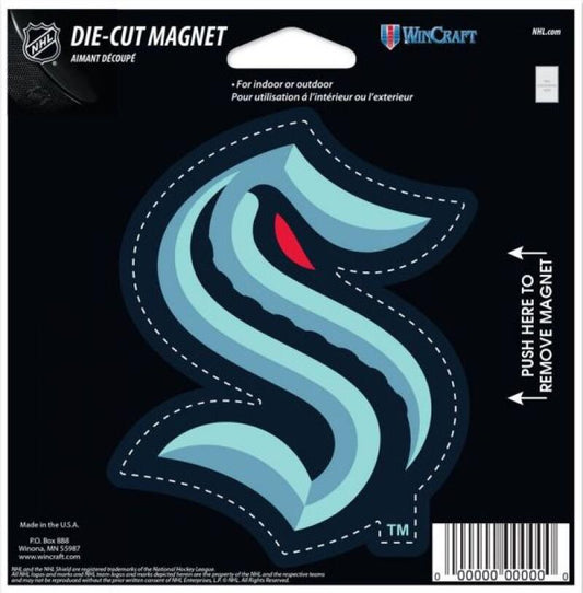 Seattle Kraken Die Cut Magnet 4.5"x6" NHL Licensed Indoor or Outdoor