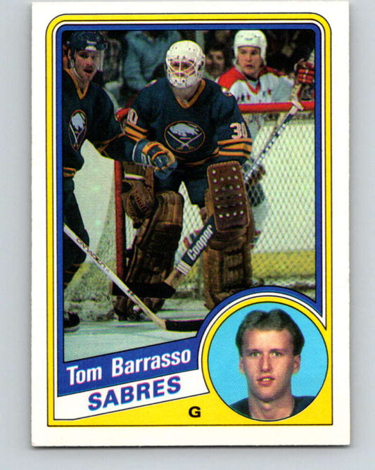 1984-85 O-Pee-Chee #18 Tom Barrasso  RC Rookie Buffalo Sabres  V11830