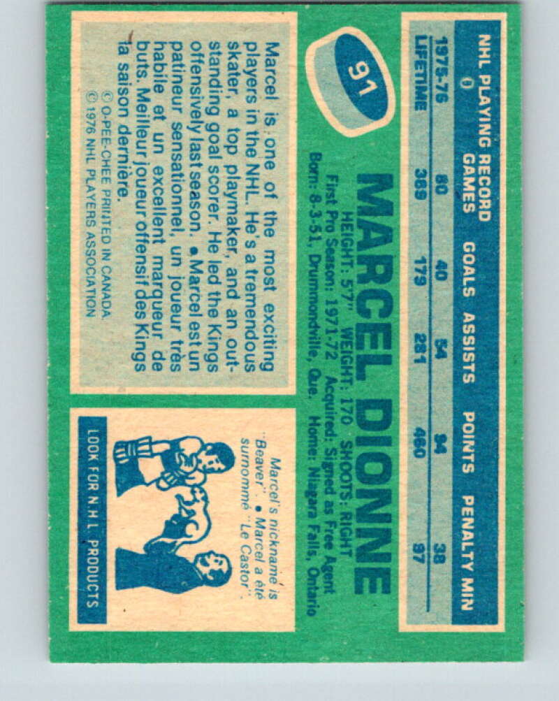 1976-77 O-Pee-Chee #91 Marcel Dionne  Los Angeles Kings  V12530