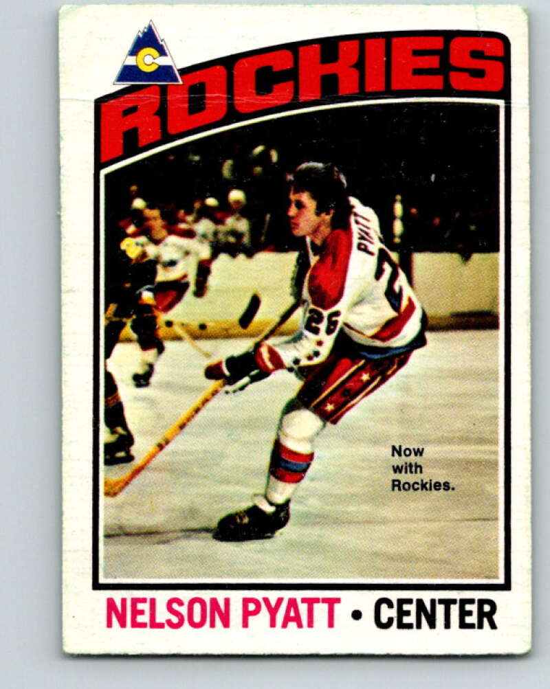 1976-77 O-Pee-Chee #98 Nelson Pyatt  RC Rookie Colorado Rockies  V12554