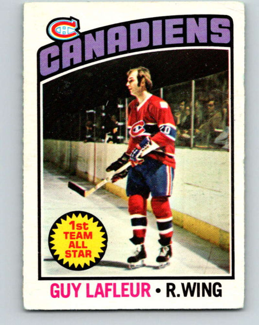 1976-77 O-Pee-Chee #163 Guy Lafleur  Montreal Canadiens  V12164