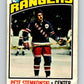 1976-77 O-Pee-Chee #166 Pete Stemkowski  New York Rangers  V12171