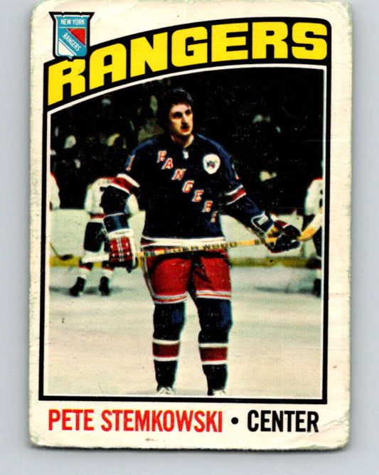 1976-77 O-Pee-Chee #166 Pete Stemkowski  New York Rangers  V12171