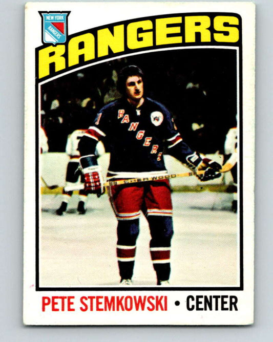 1976-77 O-Pee-Chee #166 Pete Stemkowski  New York Rangers  V12172