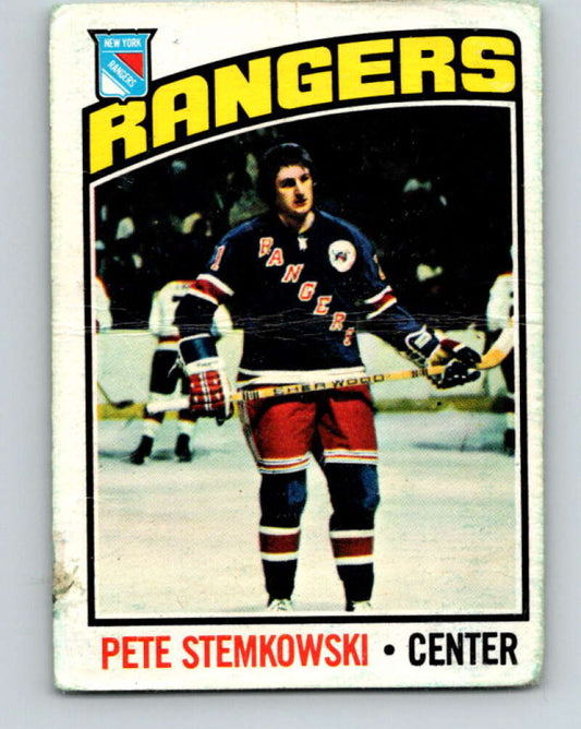 1976-77 O-Pee-Chee #166 Pete Stemkowski  New York Rangers  V12173