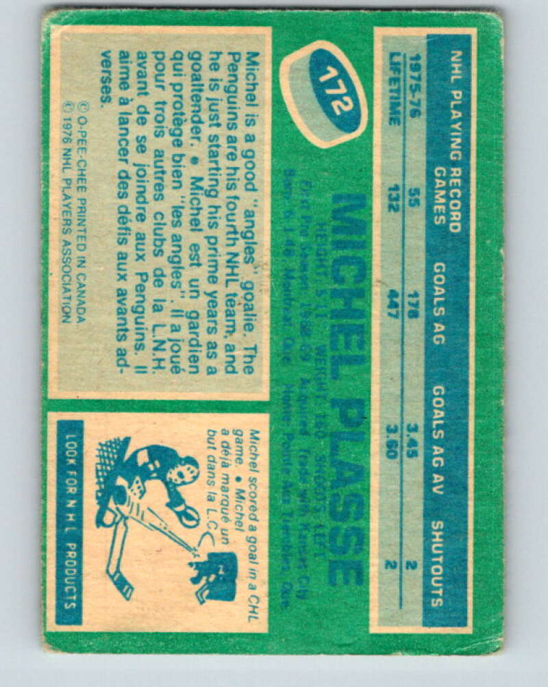 1976-77 O-Pee-Chee #172 Michel Plasse  Colorado Rockies  V12200