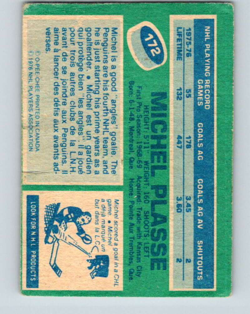 1976-77 O-Pee-Chee #172 Michel Plasse  Colorado Rockies  V12201