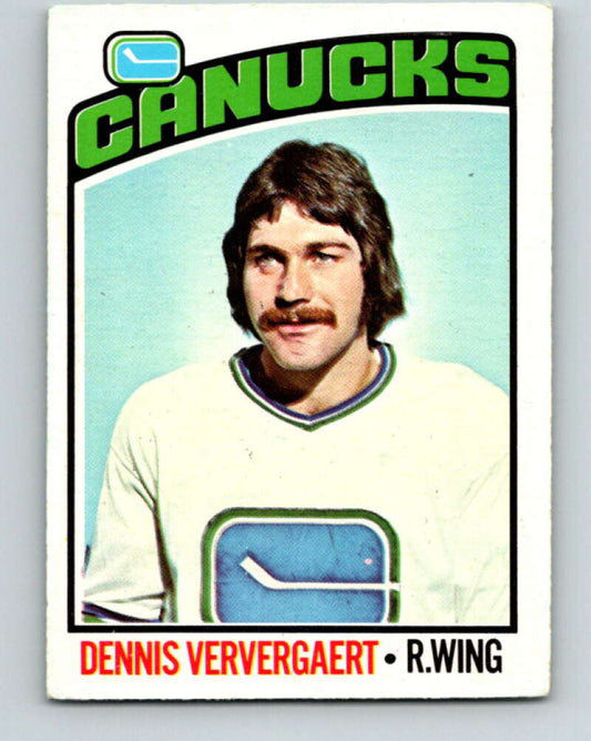 1976-77 O-Pee-Chee #175 Dennis Ververgaert  Vancouver Canucks  V12209