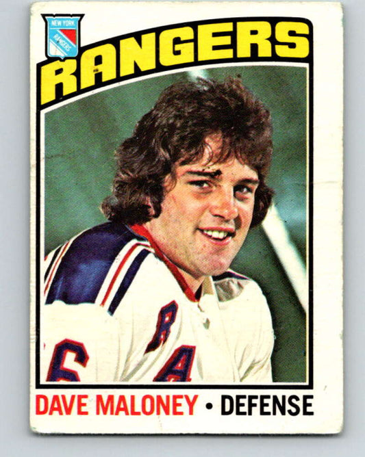 1976-77 O-Pee-Chee #181 Dave Maloney  RC Rookie Rangers  V12224