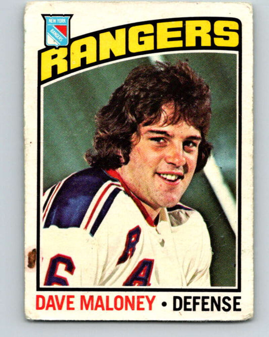 1976-77 O-Pee-Chee #181 Dave Maloney  RC Rookie Rangers  V12225