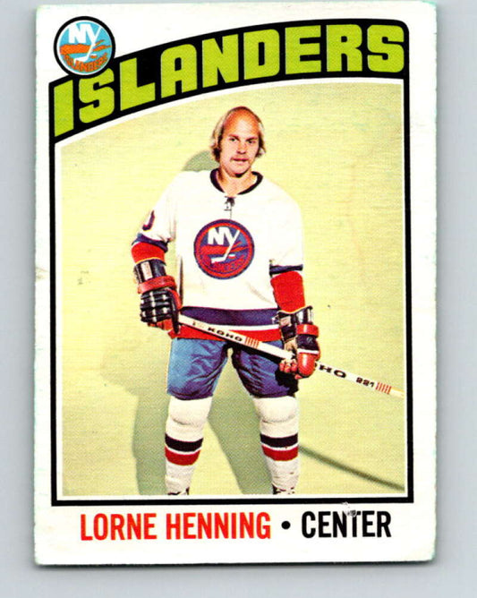 1976-77 O-Pee-Chee #193 Lorne Henning  New York Islanders  V12257