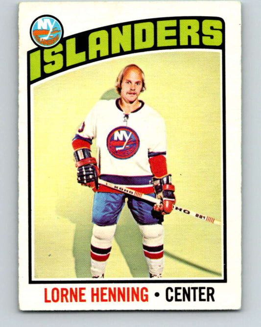 1976-77 O-Pee-Chee #193 Lorne Henning  New York Islanders  V12260