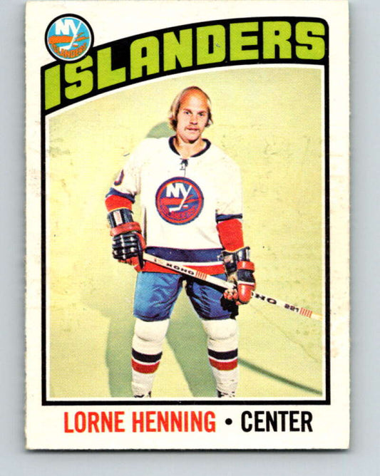 1976-77 O-Pee-Chee #193 Lorne Henning  New York Islanders  V12263
