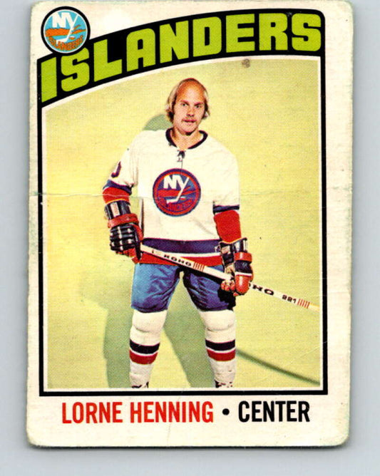 1976-77 O-Pee-Chee #193 Lorne Henning  New York Islanders  V12264