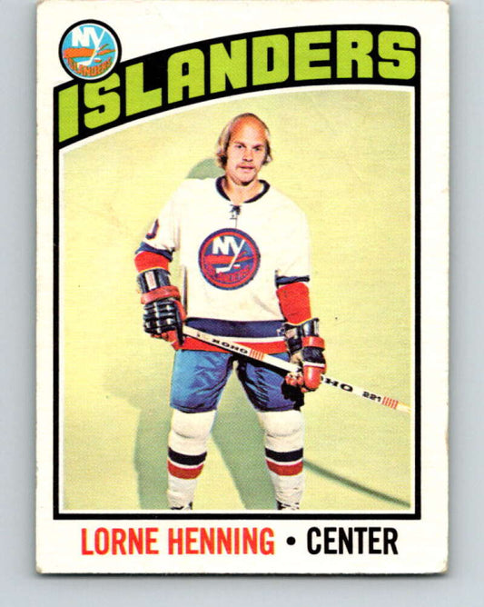 1976-77 O-Pee-Chee #193 Lorne Henning  New York Islanders  V12265