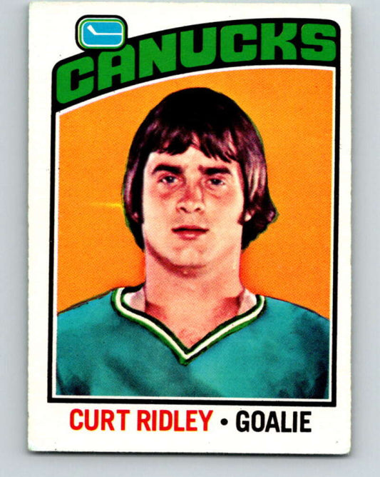 1976-77 O-Pee-Chee #197 Curt Ridley  RC Rookie Canucks  V12271