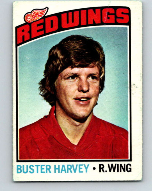 1976-77 O-Pee-Chee #212 Buster Harvey  Detroit Red Wings  V12310