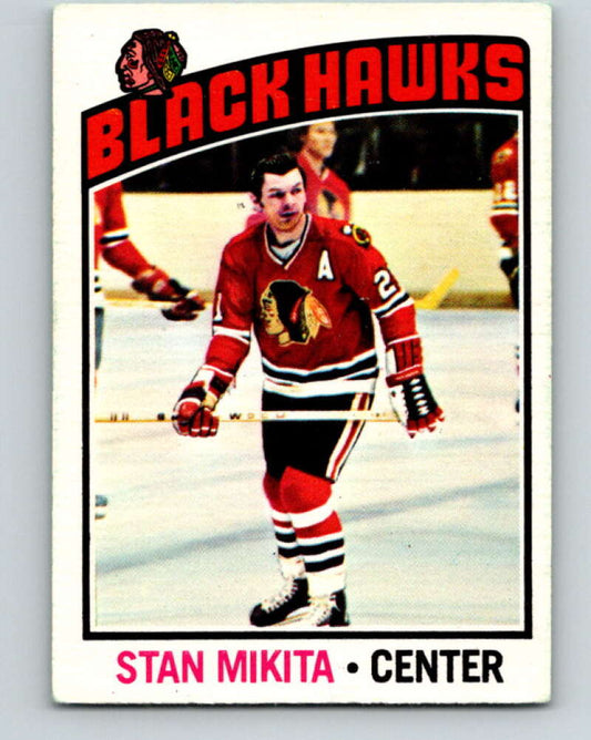 1976-77 O-Pee-Chee #225 Stan Mikita  Chicago Blackhawks  V12345