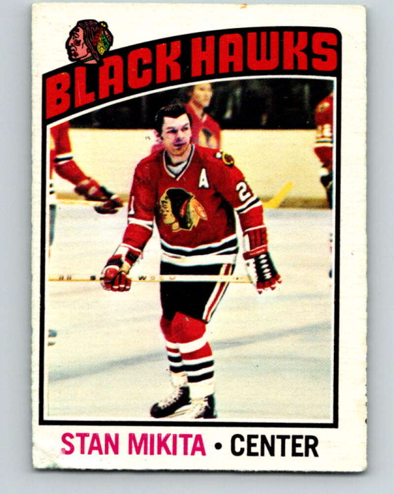 1976-77 O-Pee-Chee #225 Stan Mikita  Chicago Blackhawks  V12351