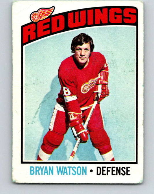 1976-77 O-Pee-Chee #228 Bryan Watson  Detroit Red Wings  V12354