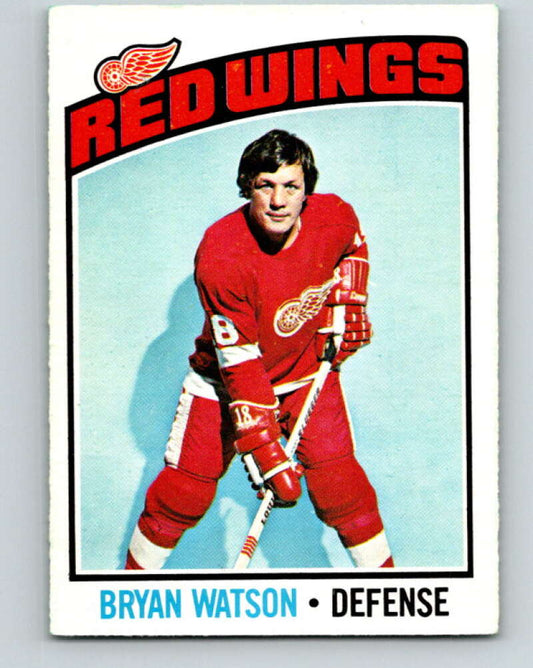 1976-77 O-Pee-Chee #228 Bryan Watson  Detroit Red Wings  V12357